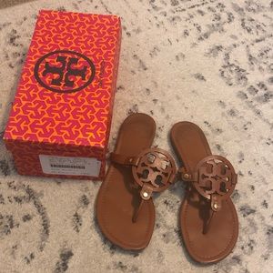 Vachetta colored Tory Burch Miller Sandals